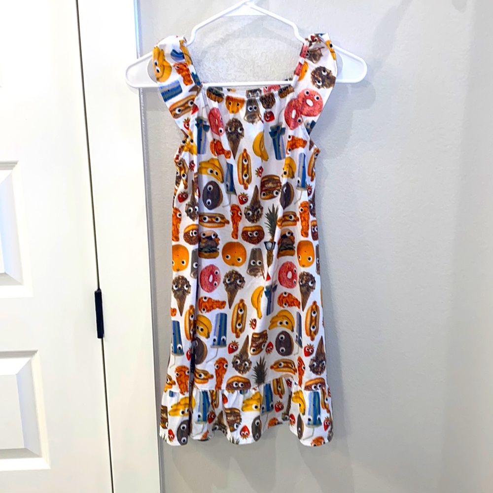 EUC Gymboree Kids Girls Size M Medium 7 8 Sleep Pajama PJ Nightgown Fun Food